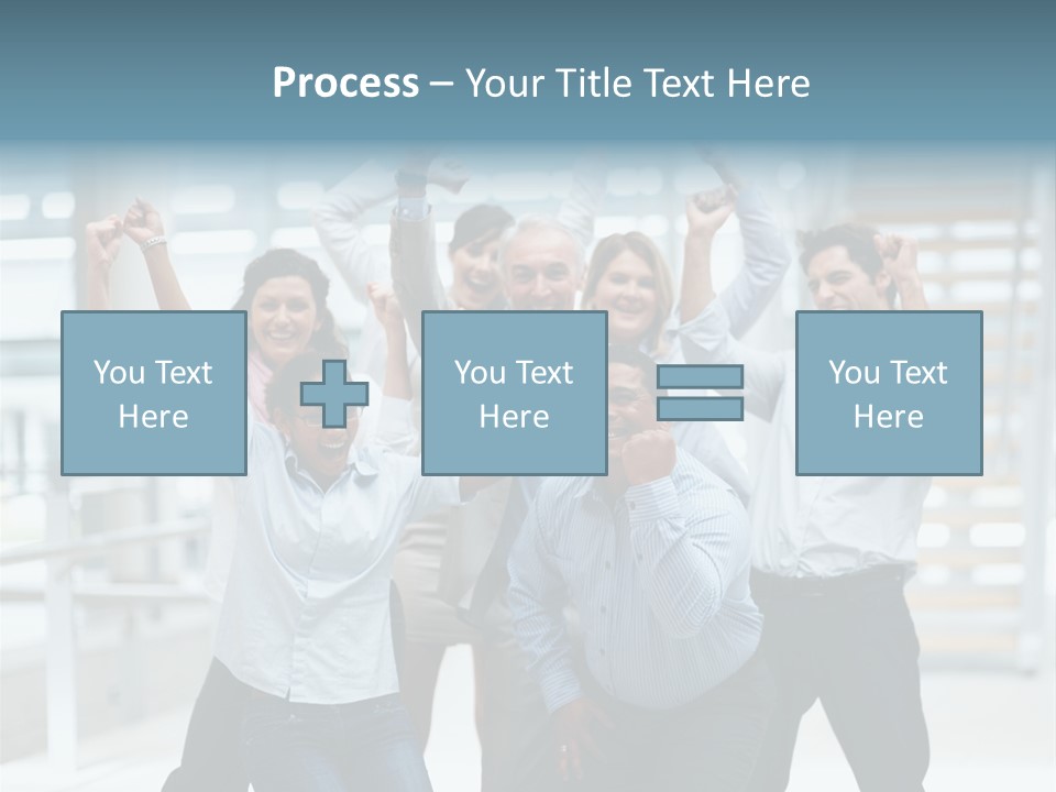 A Group Of People With Their Arms In The Air PowerPoint Template