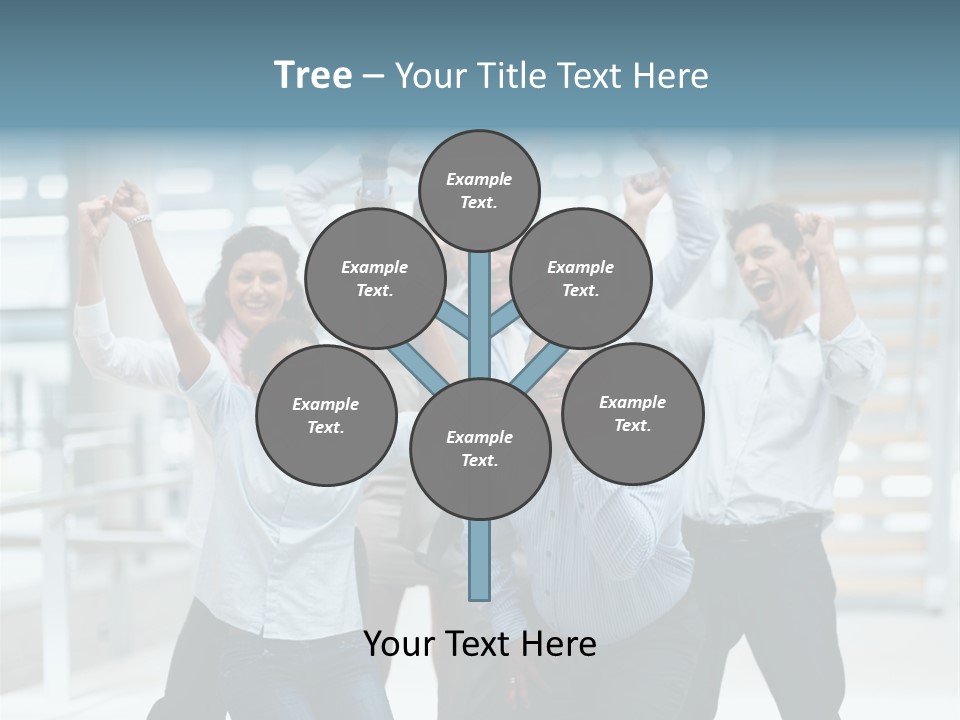 A Group Of People With Their Arms In The Air PowerPoint Template