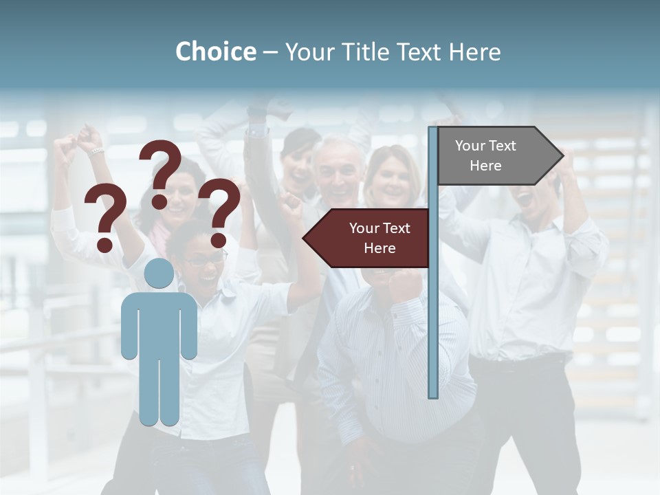 A Group Of People With Their Arms In The Air PowerPoint Template