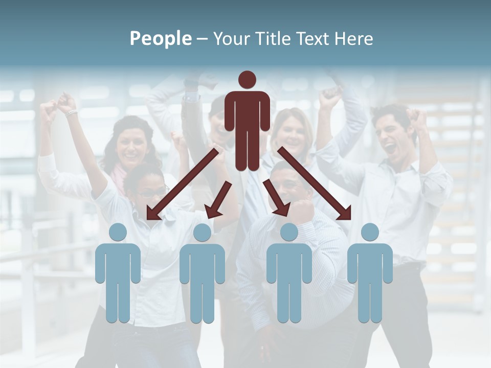A Group Of People With Their Arms In The Air PowerPoint Template