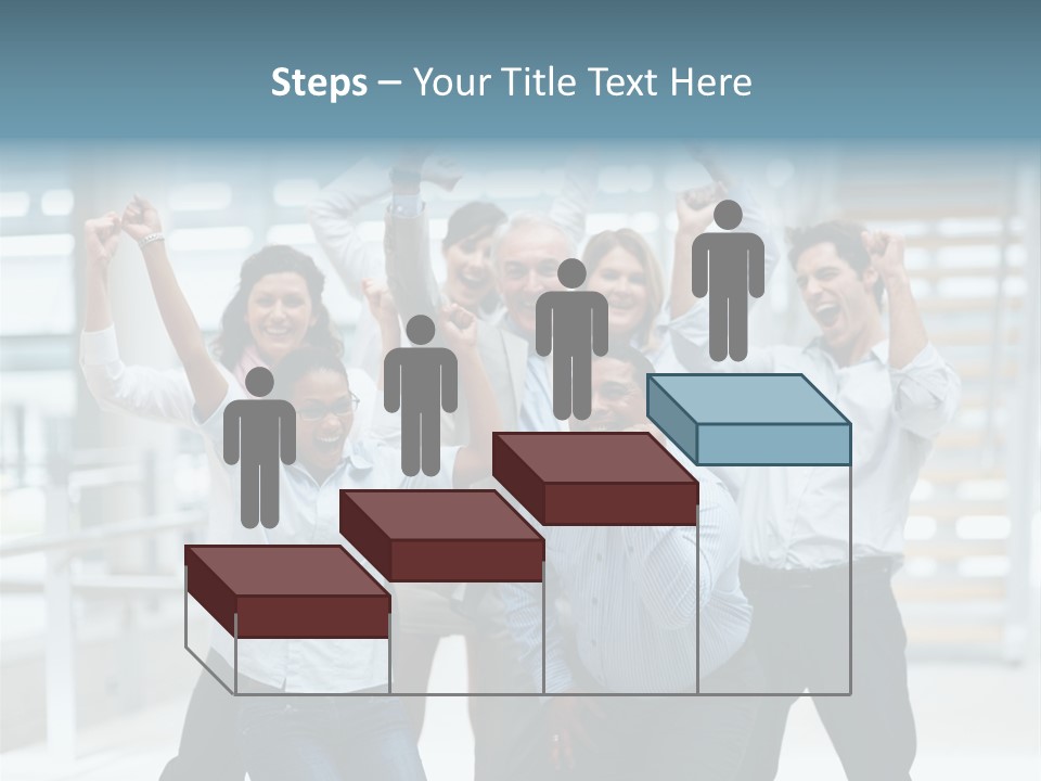 A Group Of People With Their Arms In The Air PowerPoint Template