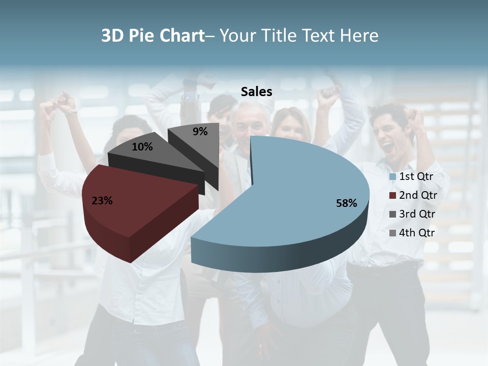 A Group Of People With Their Arms In The Air PowerPoint Template