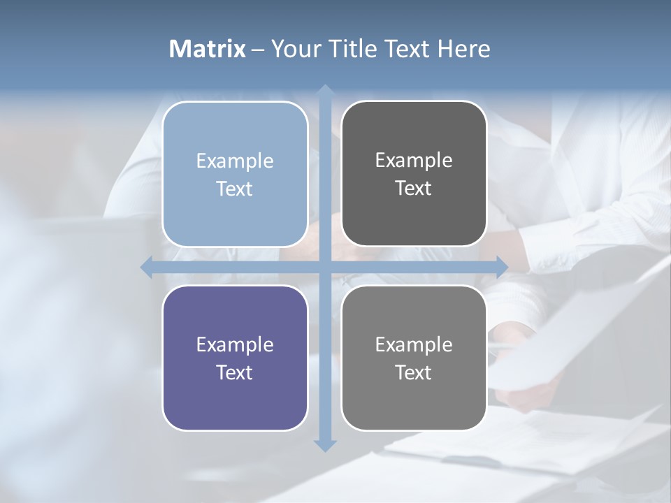 A Man And A Woman Sitting At A Table Looking At A Computer Screen PowerPoint Template