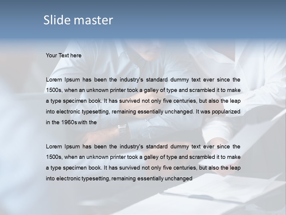 A Man And A Woman Sitting At A Table Looking At A Computer Screen PowerPoint Template