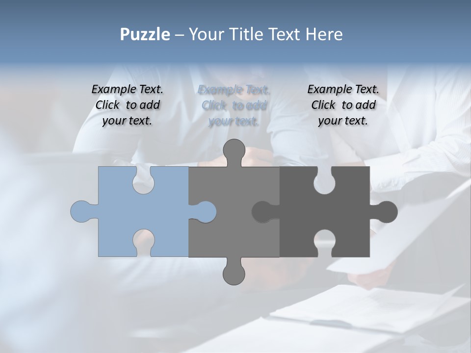 A Man And A Woman Sitting At A Table Looking At A Computer Screen PowerPoint Template