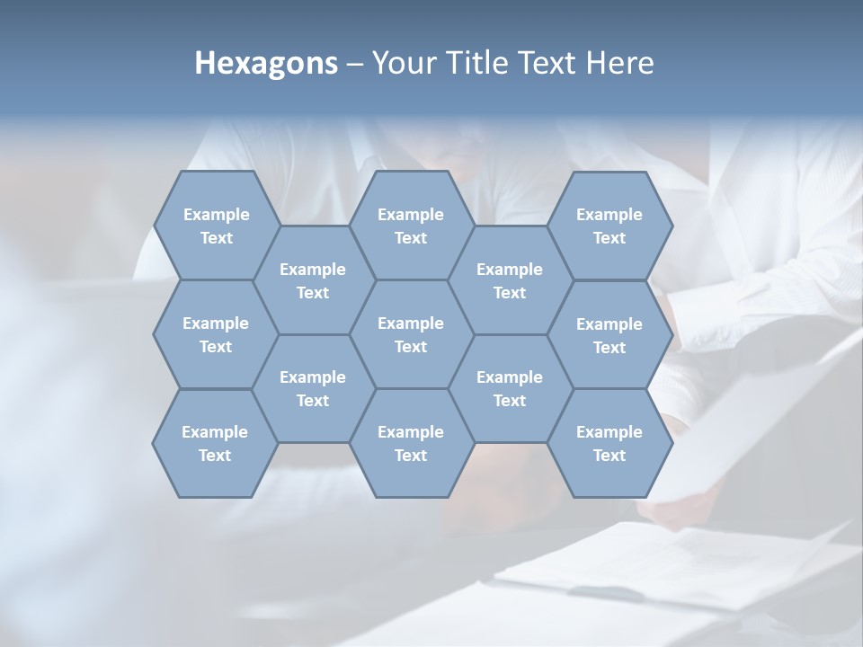 A Man And A Woman Sitting At A Table Looking At A Computer Screen PowerPoint Template