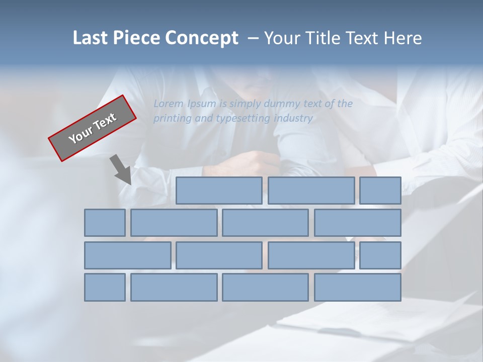 A Man And A Woman Sitting At A Table Looking At A Computer Screen PowerPoint Template