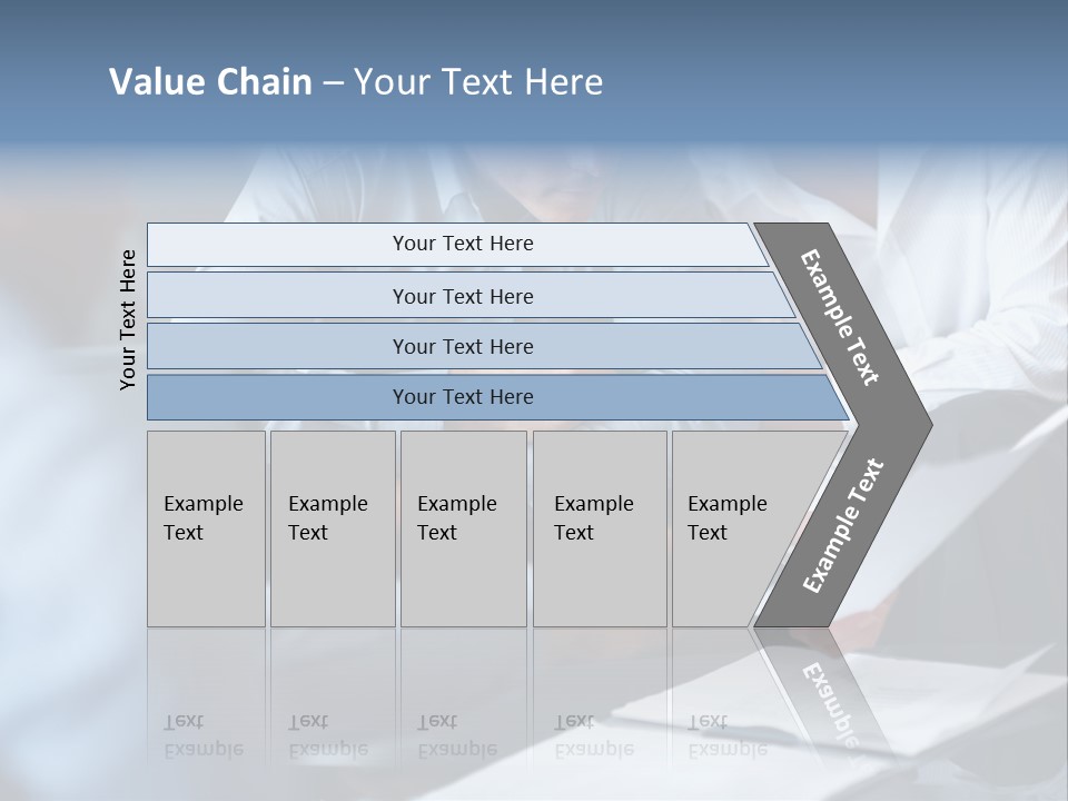 A Man And A Woman Sitting At A Table Looking At A Computer Screen PowerPoint Template