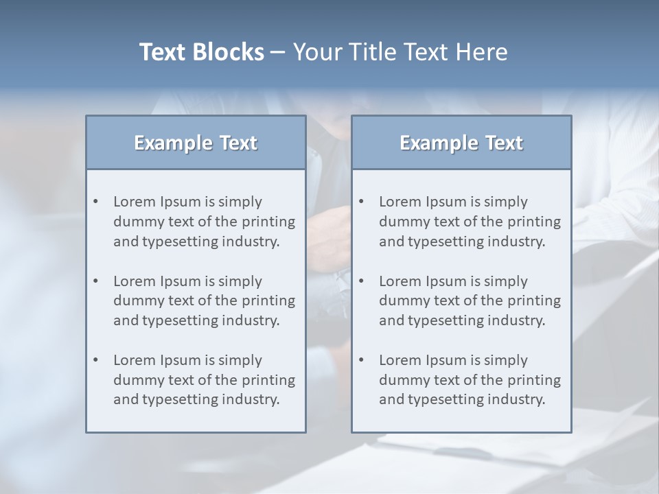 A Man And A Woman Sitting At A Table Looking At A Computer Screen PowerPoint Template