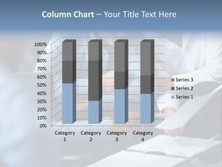 A Man And A Woman Sitting At A Table Looking At A Computer Screen PowerPoint Template