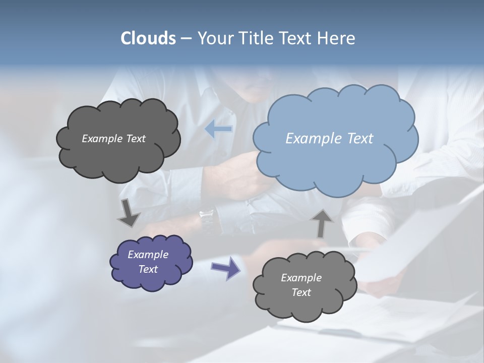 A Man And A Woman Sitting At A Table Looking At A Computer Screen PowerPoint Template