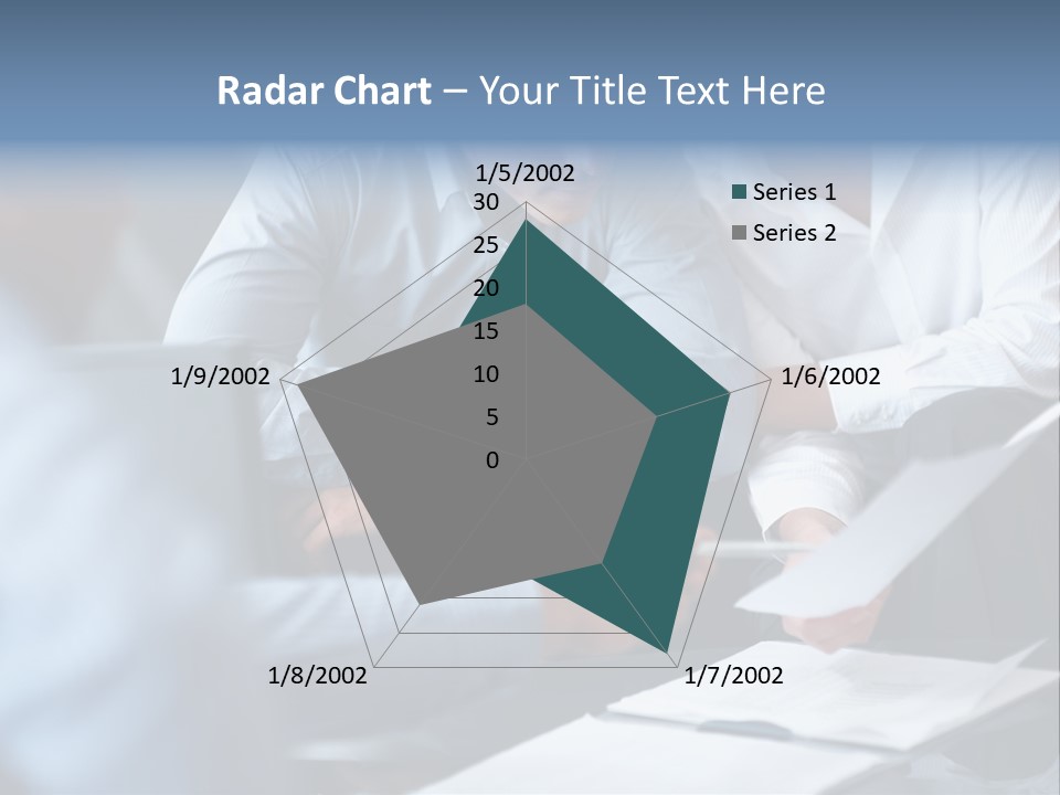 A Man And A Woman Sitting At A Table Looking At A Computer Screen PowerPoint Template