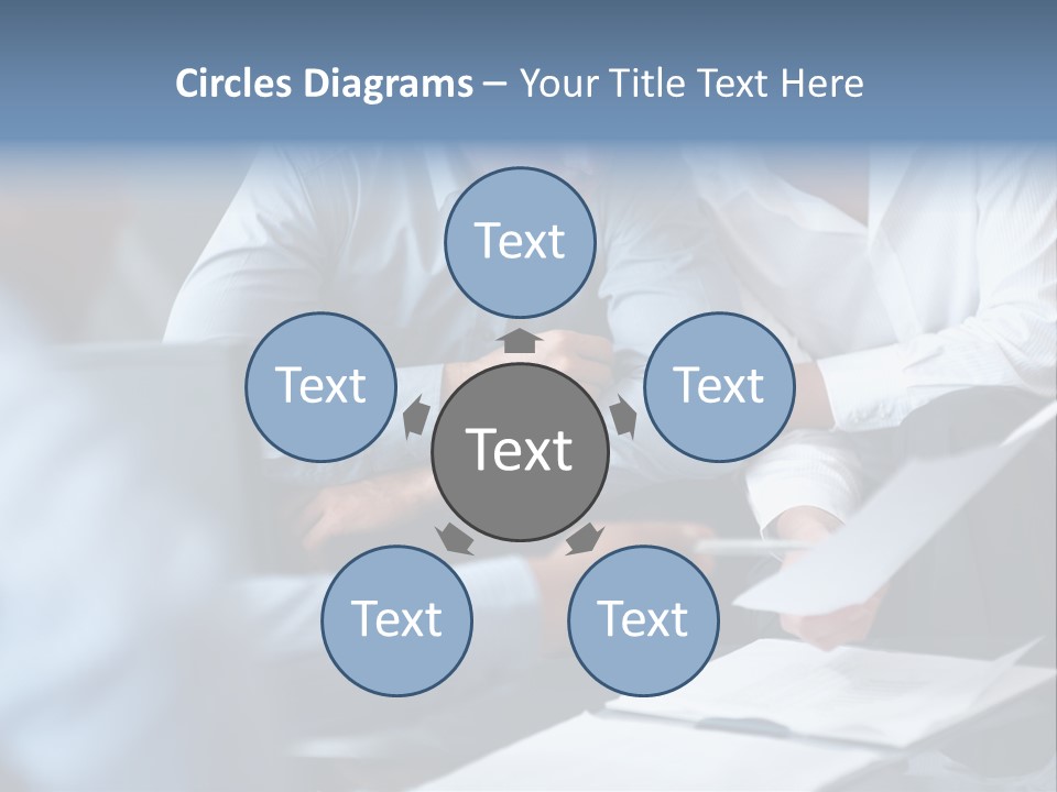 A Man And A Woman Sitting At A Table Looking At A Computer Screen PowerPoint Template
