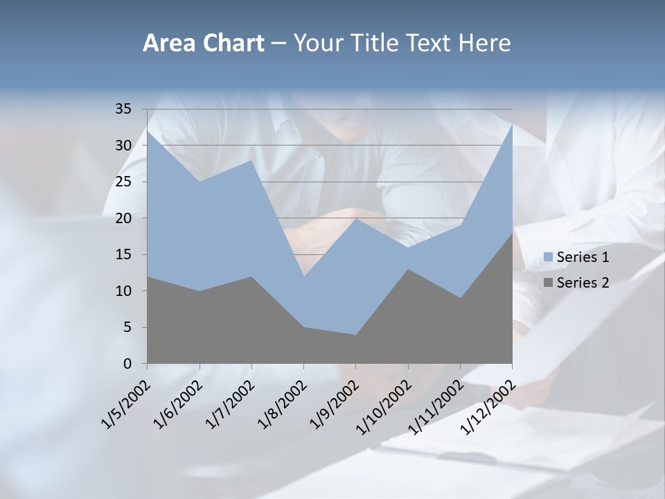 A Man And A Woman Sitting At A Table Looking At A Computer Screen PowerPoint Template
