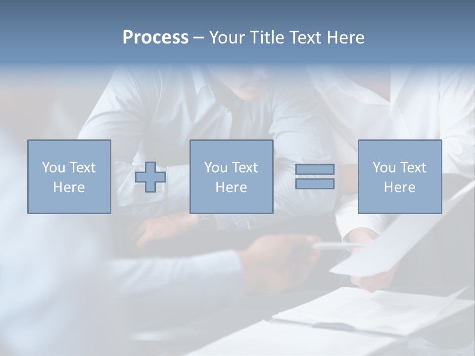 A Man And A Woman Sitting At A Table Looking At A Computer Screen PowerPoint Template