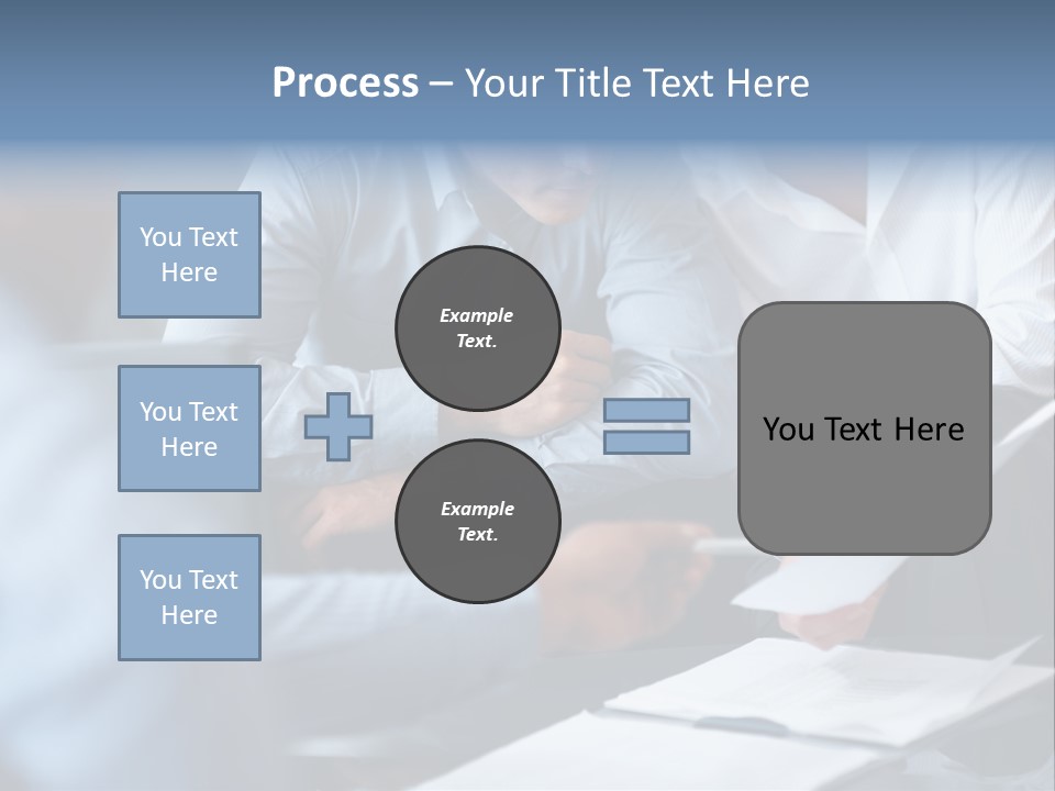 A Man And A Woman Sitting At A Table Looking At A Computer Screen PowerPoint Template