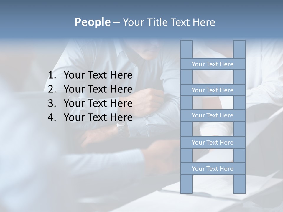A Man And A Woman Sitting At A Table Looking At A Computer Screen PowerPoint Template