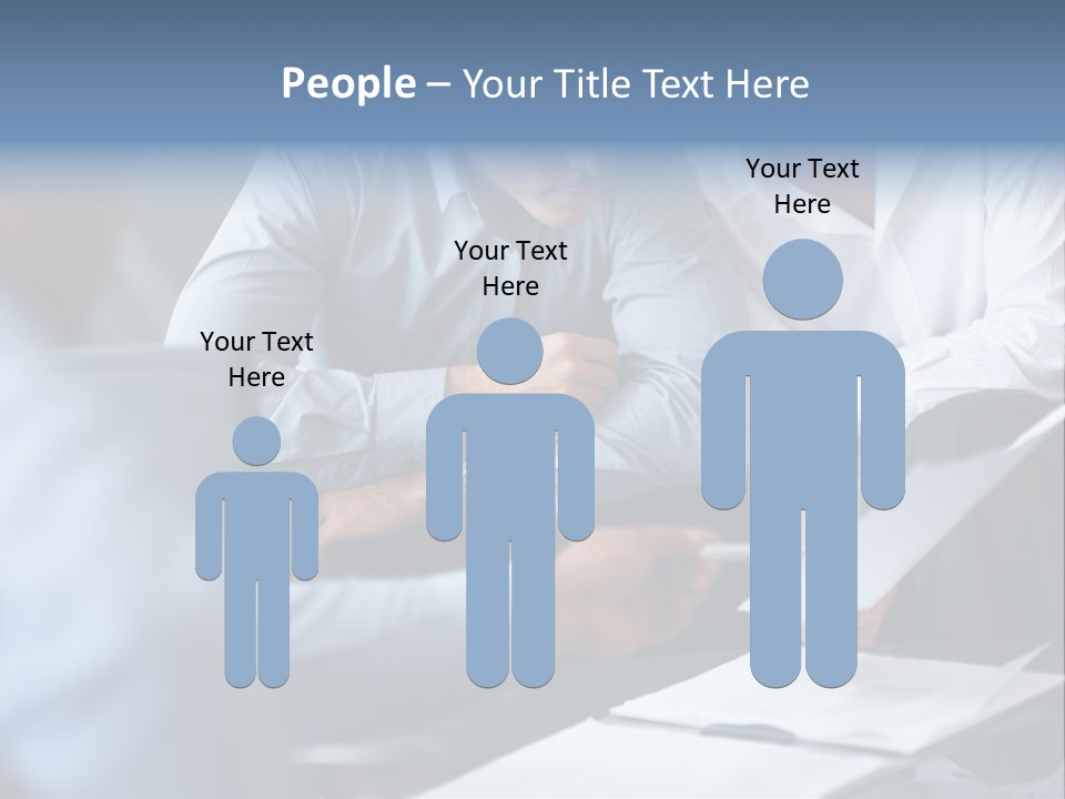 A Man And A Woman Sitting At A Table Looking At A Computer Screen PowerPoint Template