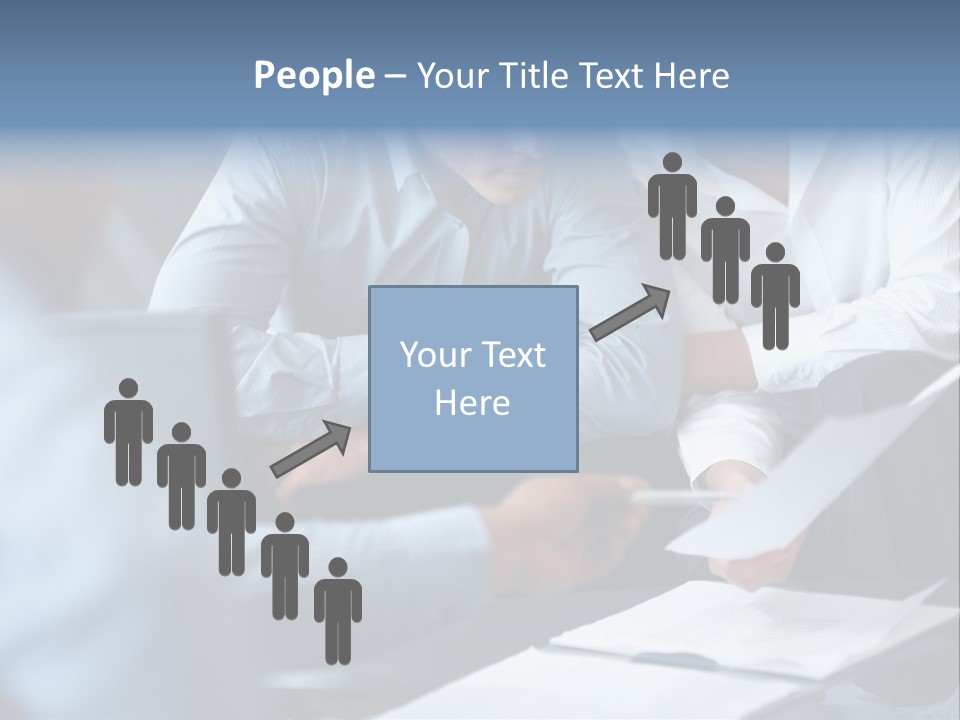 A Man And A Woman Sitting At A Table Looking At A Computer Screen PowerPoint Template