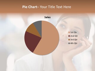 A Woman Is Sitting In Front Of A Group Of People PowerPoint Template