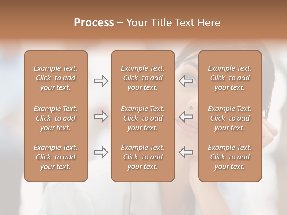 A Woman Is Sitting In Front Of A Group Of People PowerPoint Template
