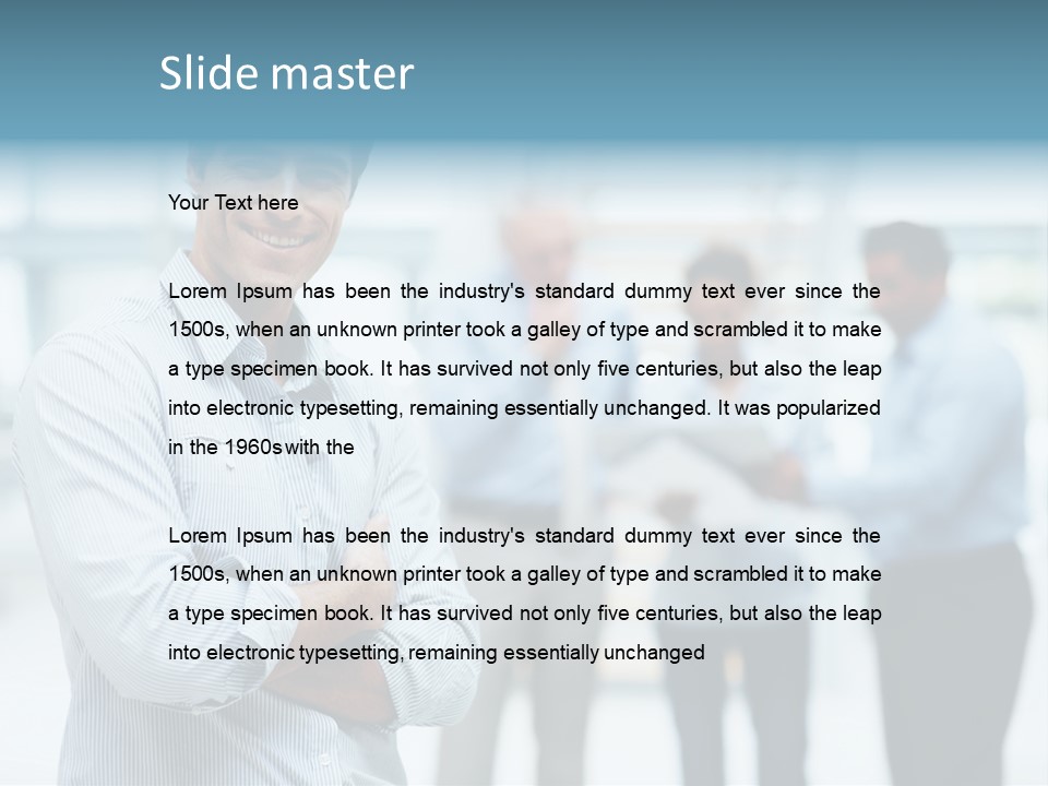 A Man Standing In Front Of A Group Of People PowerPoint Template