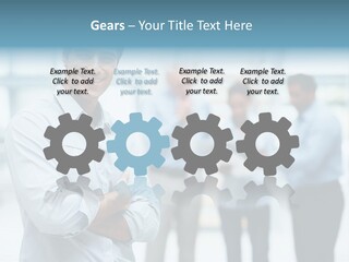 A Man Standing In Front Of A Group Of People PowerPoint Template