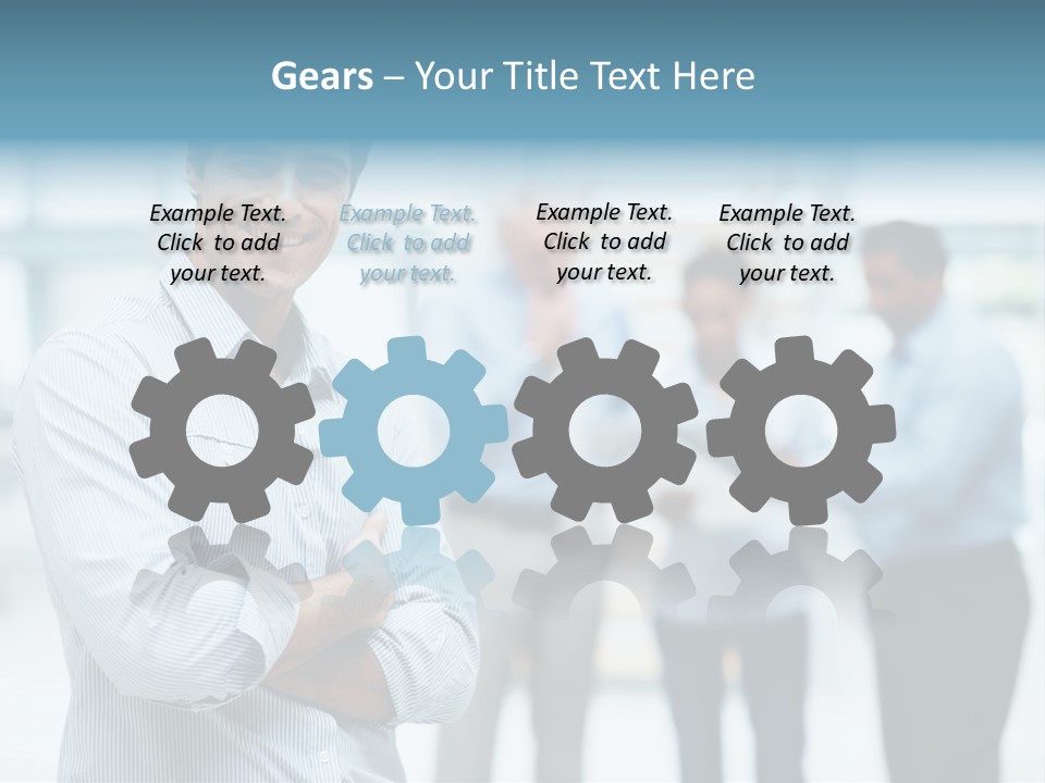 A Man Standing In Front Of A Group Of People PowerPoint Template