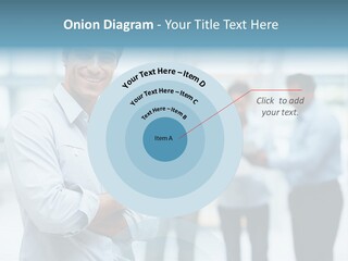 A Man Standing In Front Of A Group Of People PowerPoint Template