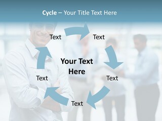 A Man Standing In Front Of A Group Of People PowerPoint Template