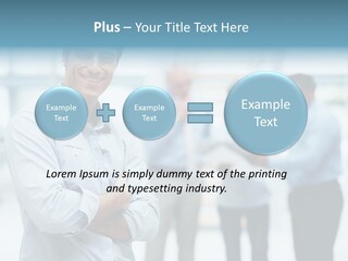 A Man Standing In Front Of A Group Of People PowerPoint Template
