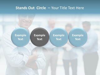 A Man Standing In Front Of A Group Of People PowerPoint Template