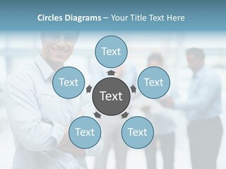 A Man Standing In Front Of A Group Of People PowerPoint Template