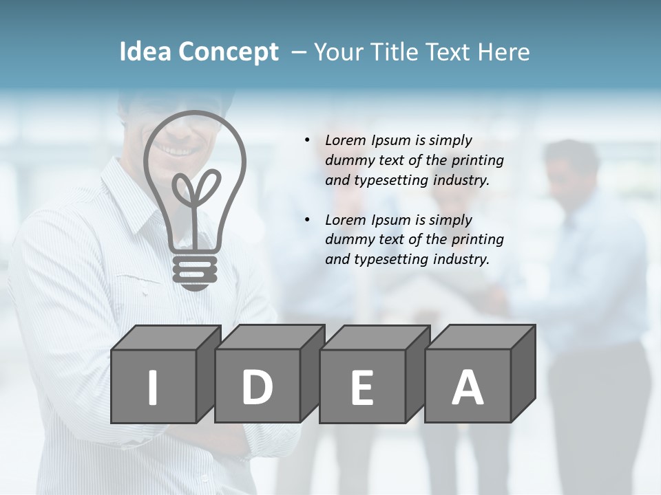 A Man Standing In Front Of A Group Of People PowerPoint Template