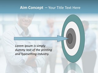A Man Standing In Front Of A Group Of People PowerPoint Template