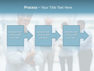 A Man Standing In Front Of A Group Of People PowerPoint Template