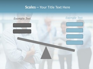 A Man Standing In Front Of A Group Of People PowerPoint Template