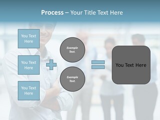 A Man Standing In Front Of A Group Of People PowerPoint Template