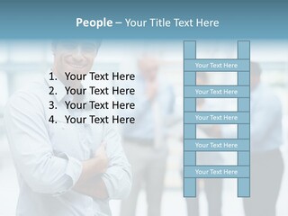 A Man Standing In Front Of A Group Of People PowerPoint Template