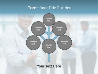 A Man Standing In Front Of A Group Of People PowerPoint Template