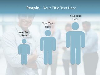 A Man Standing In Front Of A Group Of People PowerPoint Template