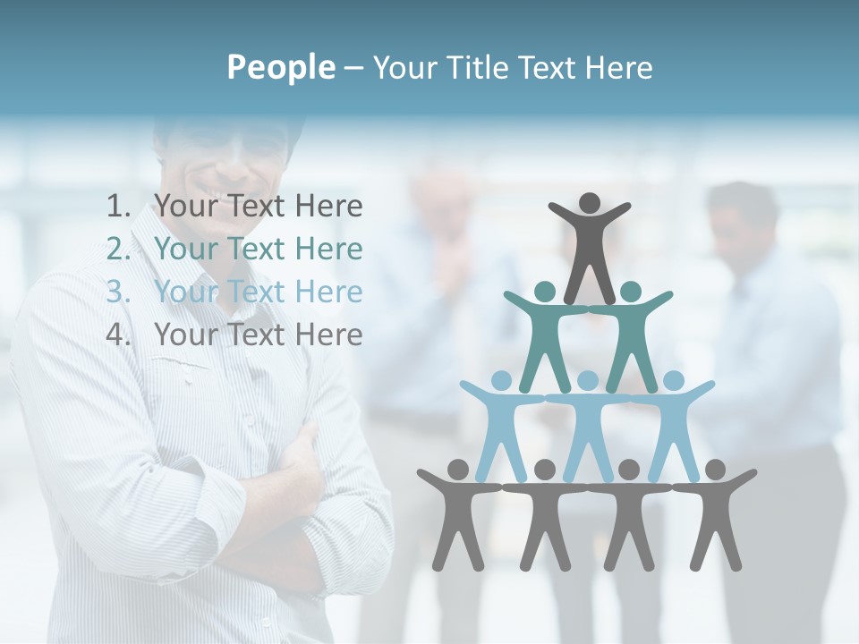A Man Standing In Front Of A Group Of People PowerPoint Template