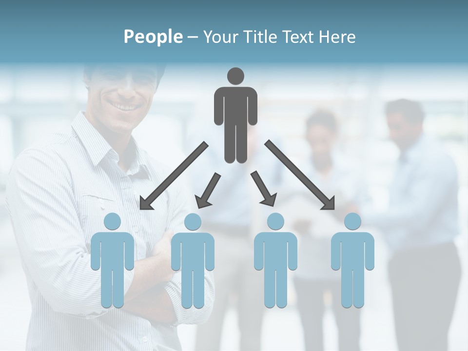 A Man Standing In Front Of A Group Of People PowerPoint Template