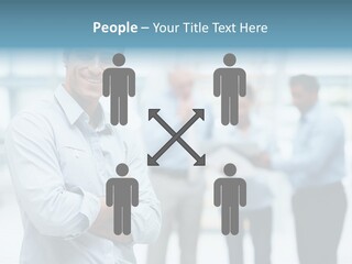 A Man Standing In Front Of A Group Of People PowerPoint Template