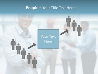 A Man Standing In Front Of A Group Of People PowerPoint Template