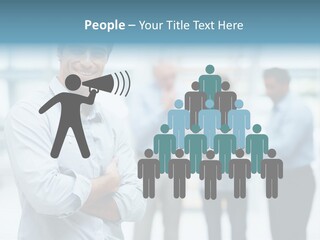 A Man Standing In Front Of A Group Of People PowerPoint Template