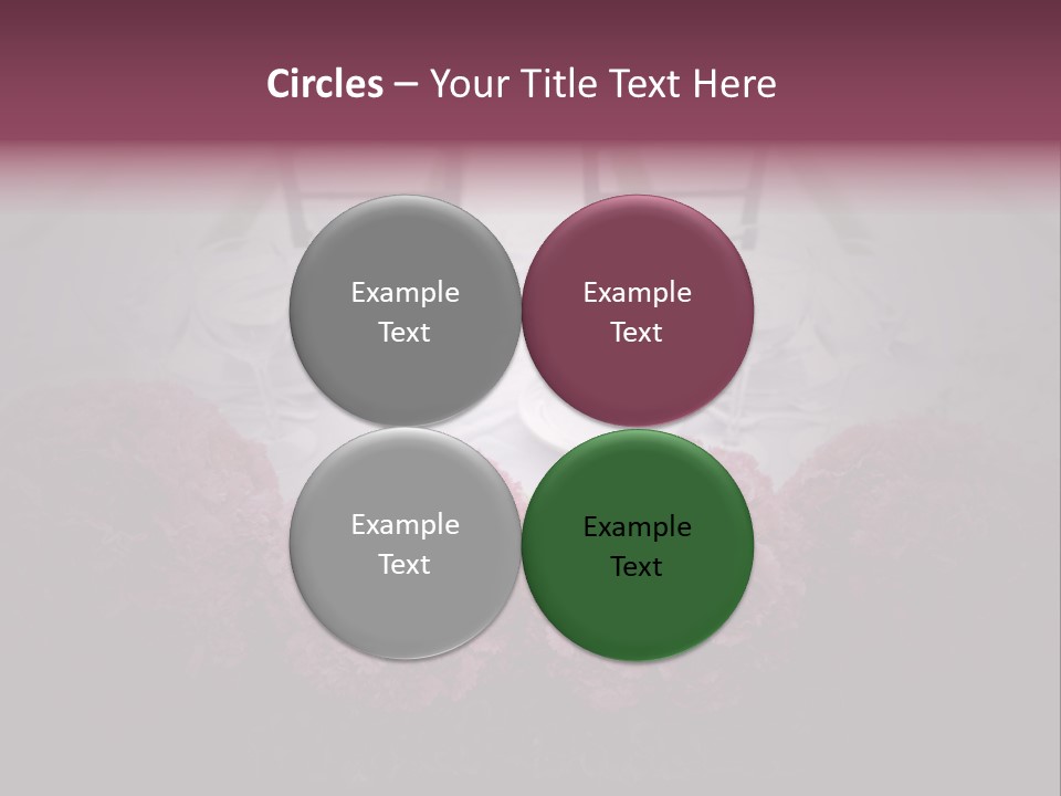 A Table Topped With Pink Flowers And Plates PowerPoint Template