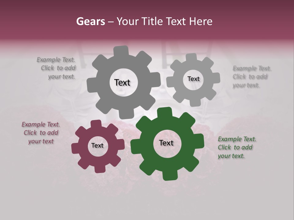 A Table Topped With Pink Flowers And Plates PowerPoint Template