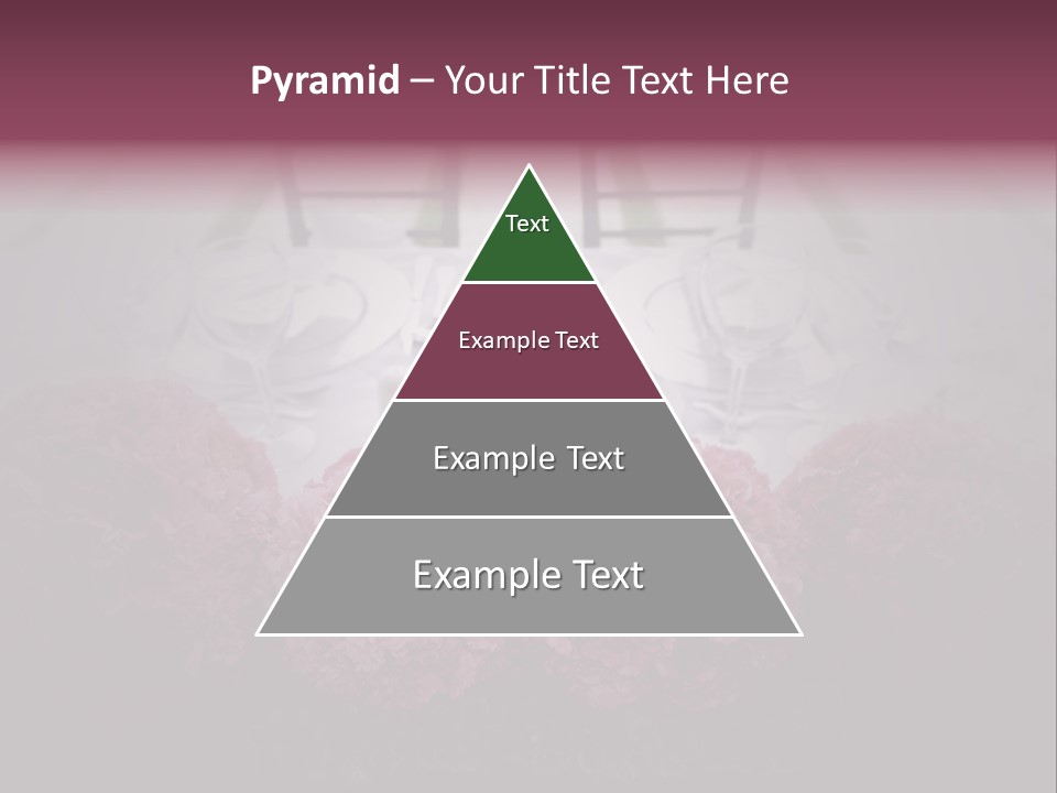 A Table Topped With Pink Flowers And Plates PowerPoint Template
