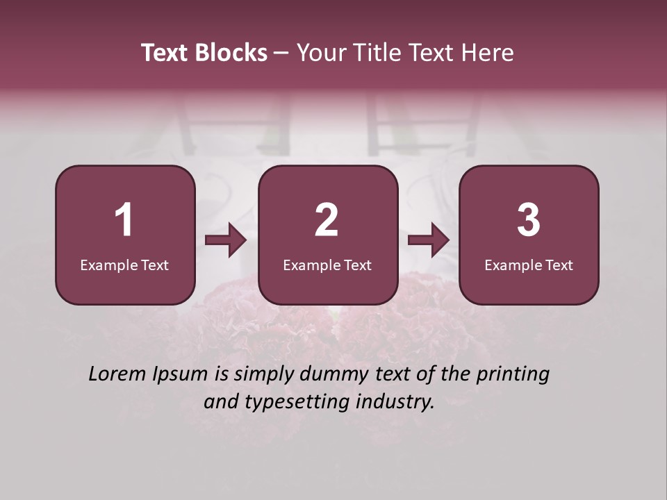 A Table Topped With Pink Flowers And Plates PowerPoint Template